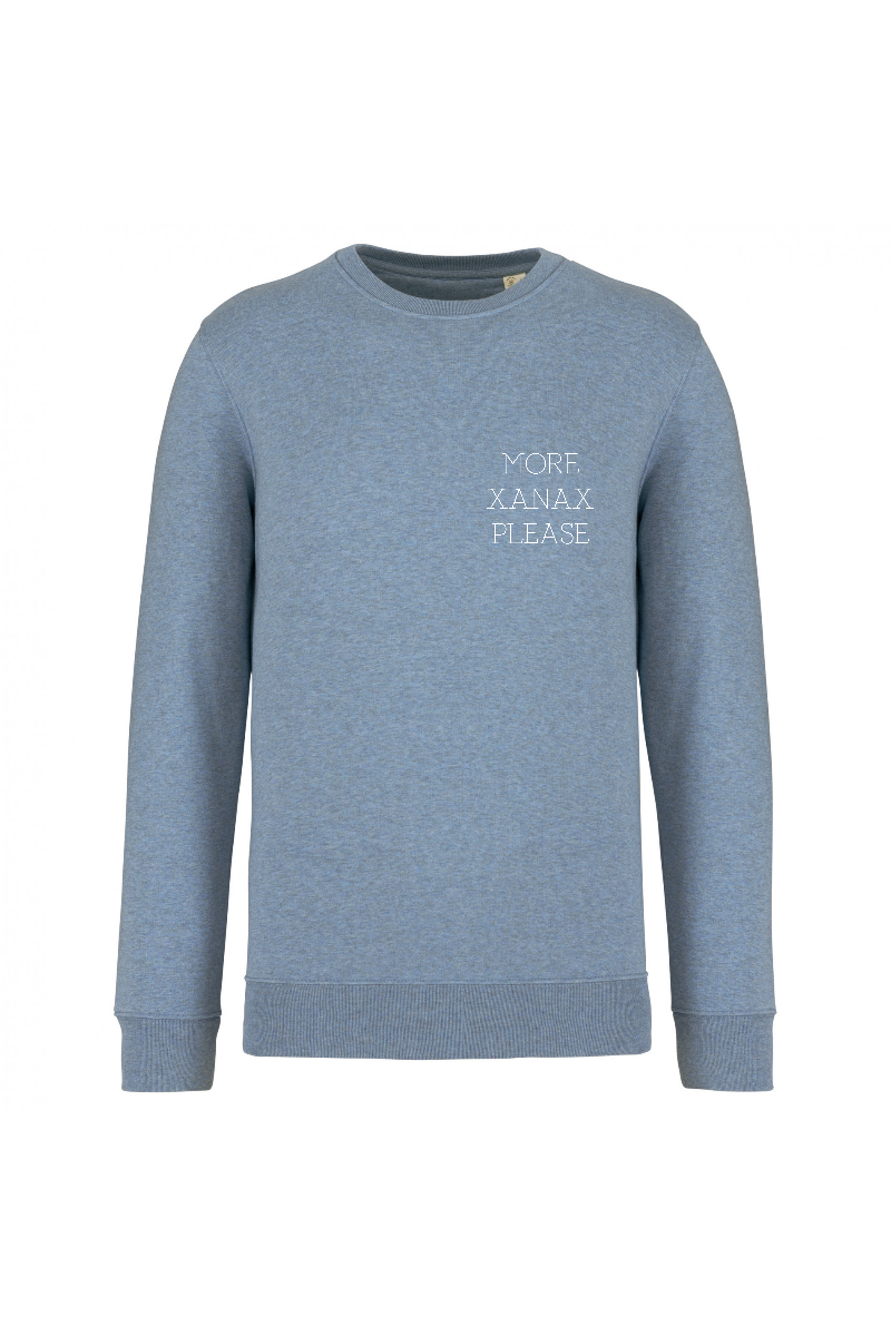 Felpa Unisex Kate "More Xanax Please"-Unisex-Paola.K-XXS-Cool Blue Heather-Paola.K