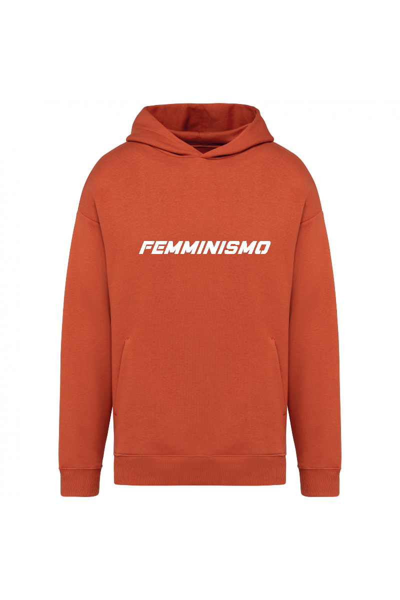 Felpa Unisex con cappuccio Cara "Femminismo"-Unisex-Paola.K-XXS-Driftwood-Paola.K