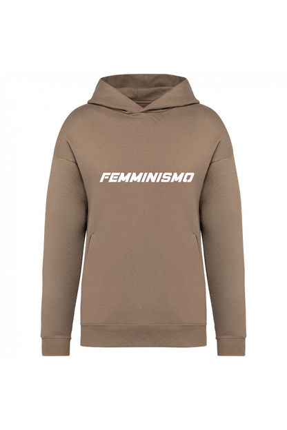 Felpa Unisex con cappuccio Cara "Femminismo"-Unisex-Paola.K-XXS-Driftwood-Paola.K