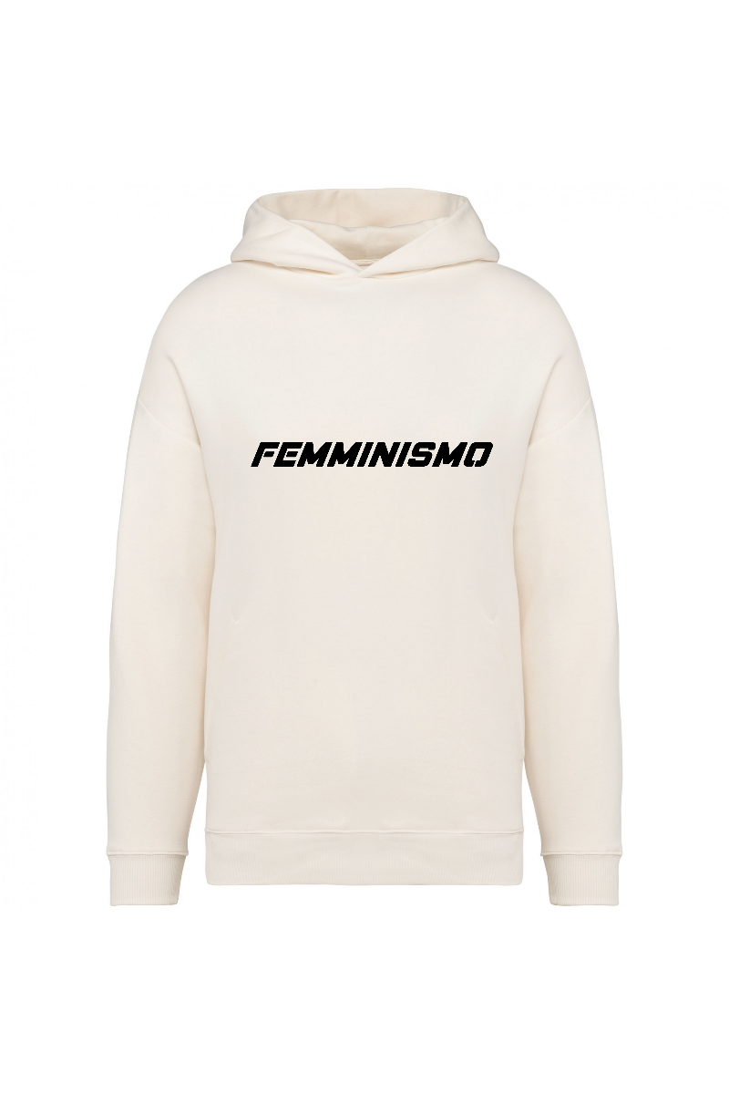 Felpa Unisex con cappuccio Cara "Femminismo"-Unisex-Paola.K-XXS-Ivory-Paola.K